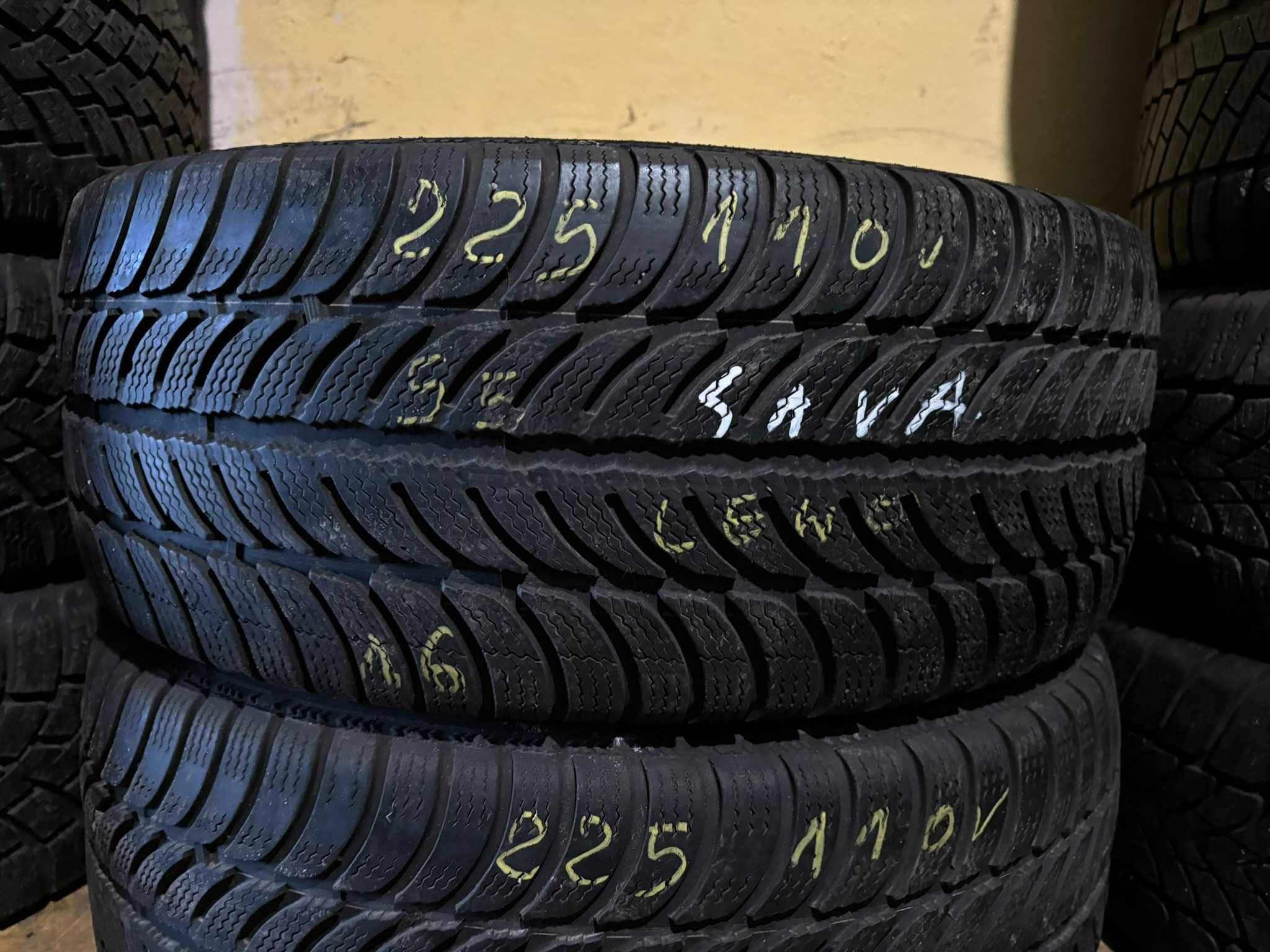 2X Opony Zimowe 225/55R16 95H SAVA ESKIMO S3 5.8MM Sprawdzone Całe!