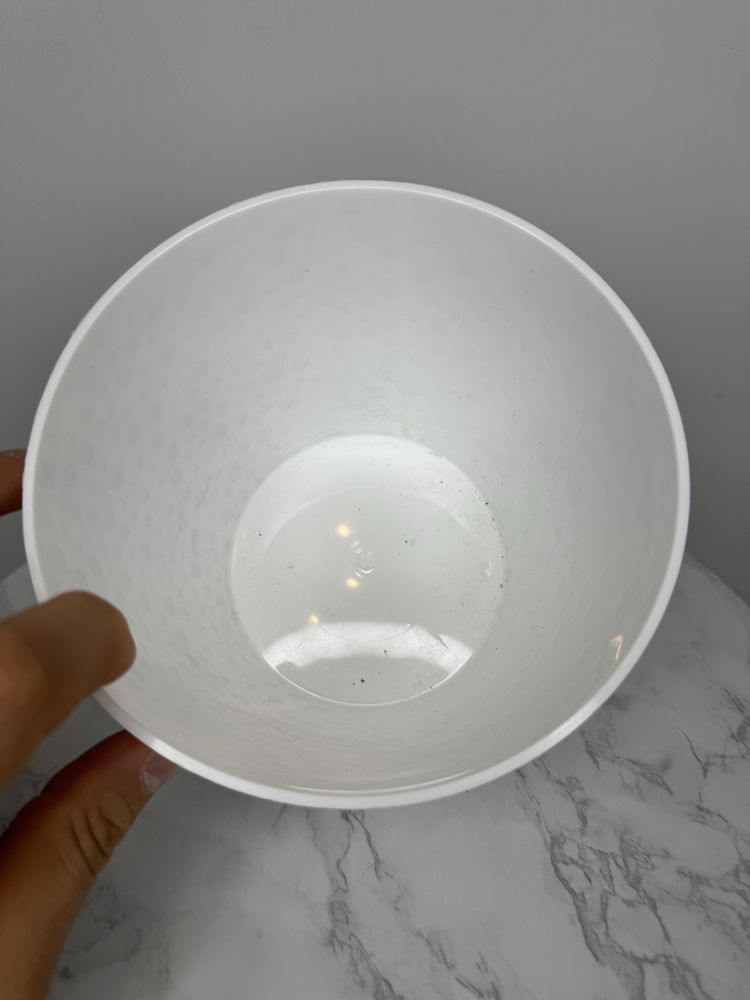 Plastikowa Biała Doniczka Osłonka Don-Plast 14x17 cm do Kwiatków Domu