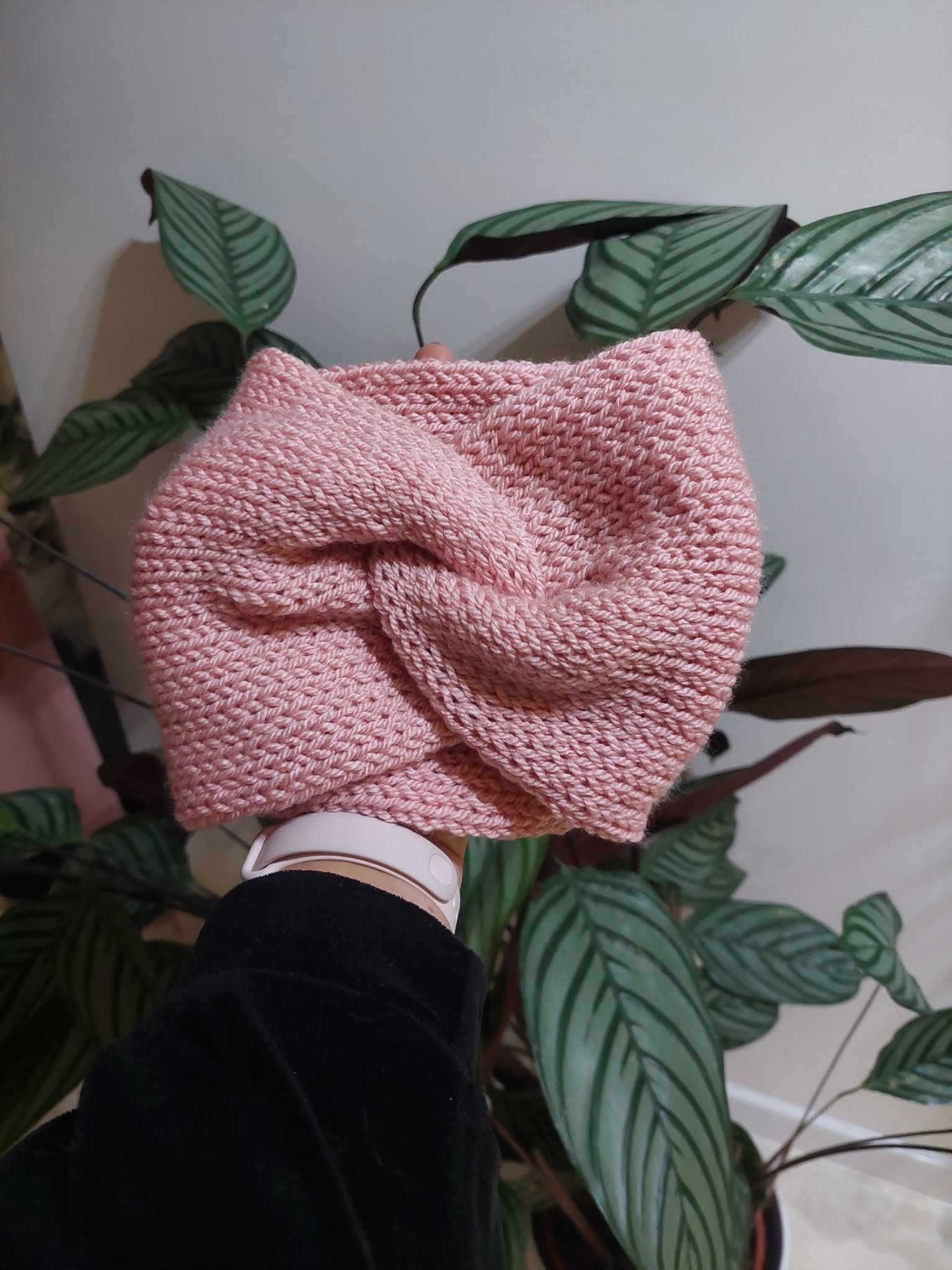 Opaska Handmade turban Węzeł szeroka Podwójna Jesień Zima Dwuwarstwowa