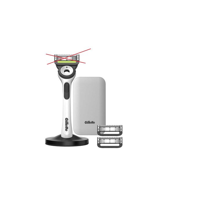 GILLETTE LABS maszynka do golenia + 2 ostrza etui podróżne
