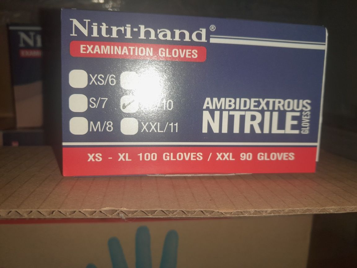 Rękawiczki gumowe nitrylowe NITRY 4ml bardzo mocne 100szt. 20zł okazja