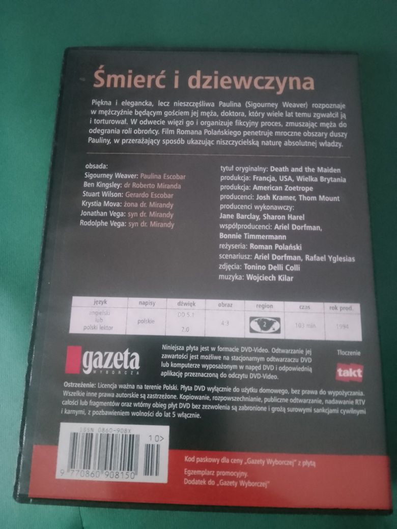 Film Dvd Śmierć i dziewczyna