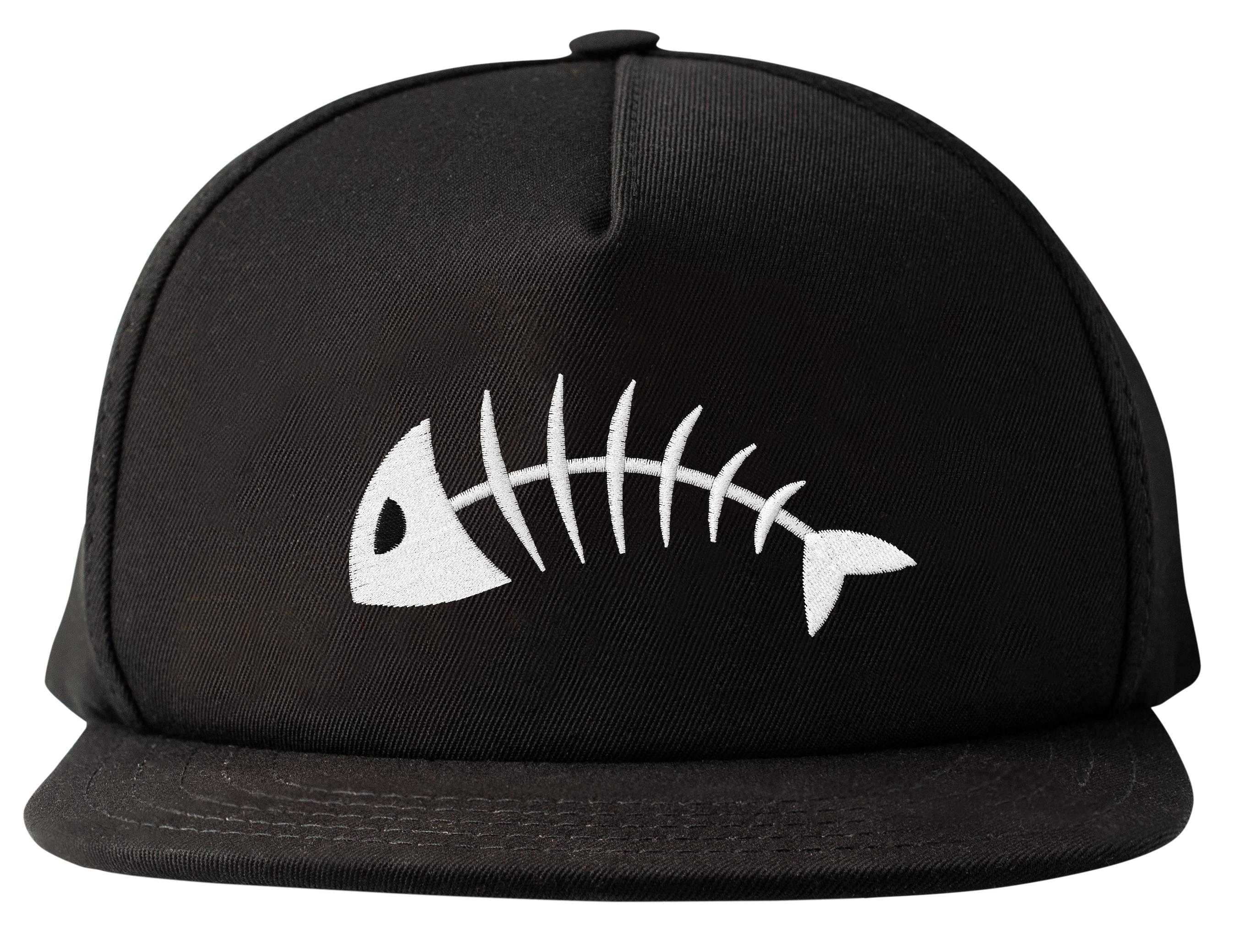 Czapka z daszkiem Snapback Kości Ryby Fish Bone Rybaka Haft