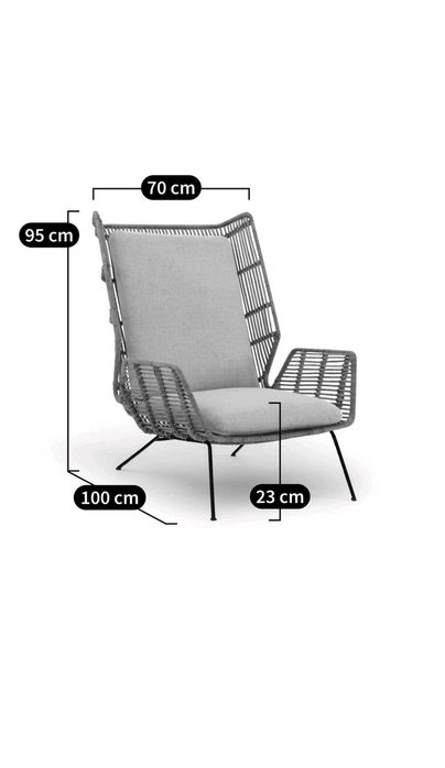 Cadeirão em kubu, Malu. NOVO.