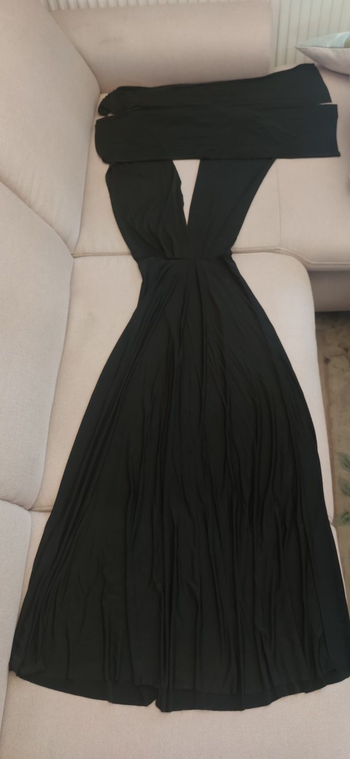 Nowa Sukienka Multiway wiązana na kilka sposobów czarna S 36 wesele