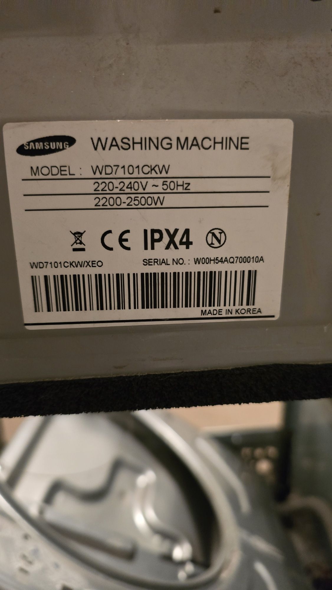 Pralko suszarka Samsung WD7101CKW części