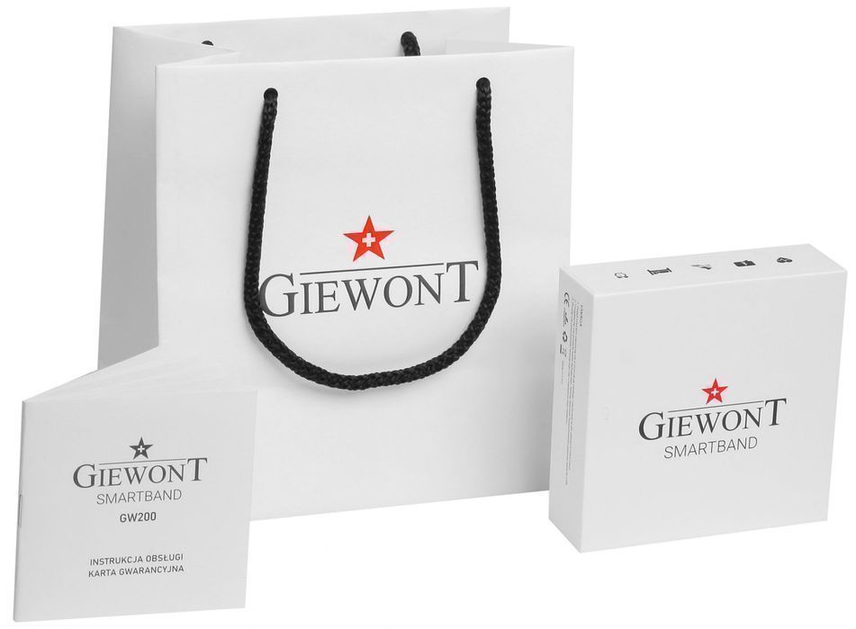 Smartband Giewont Czarny GW200-5 + Pasek  Zielony