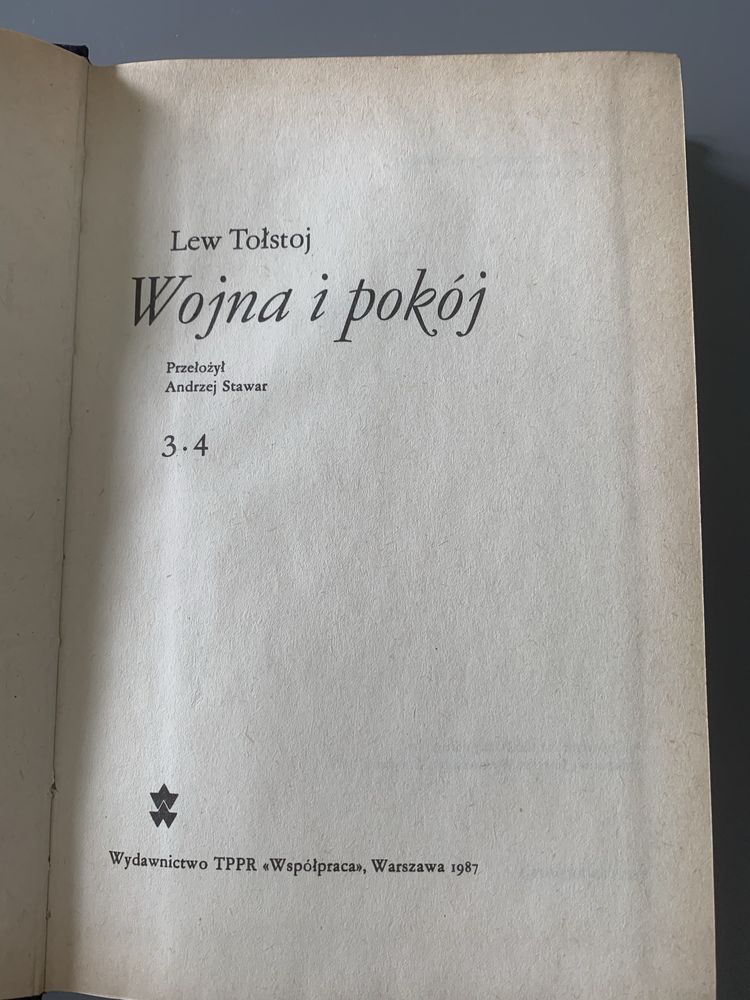Wojna i pokój - Lew Tołstoj, tom 3-4