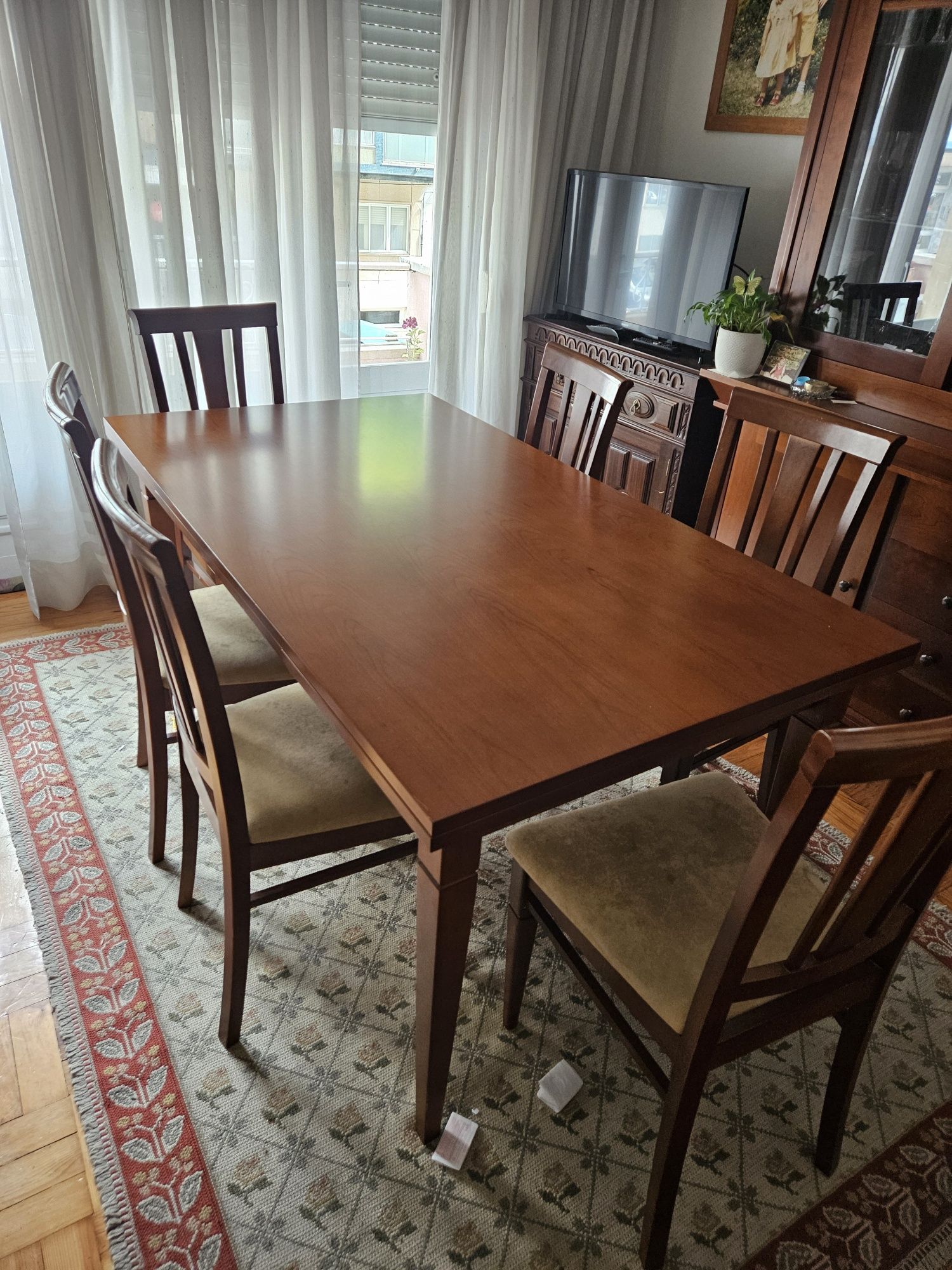 Mesa de jantar / refeição extensível Cerejeira