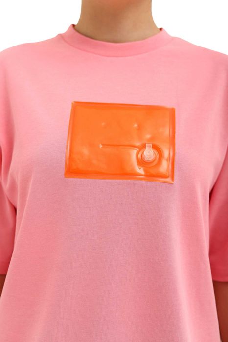 Футболка Acne Studios Inflatable Patch T-Shirt Bubblegum Pink