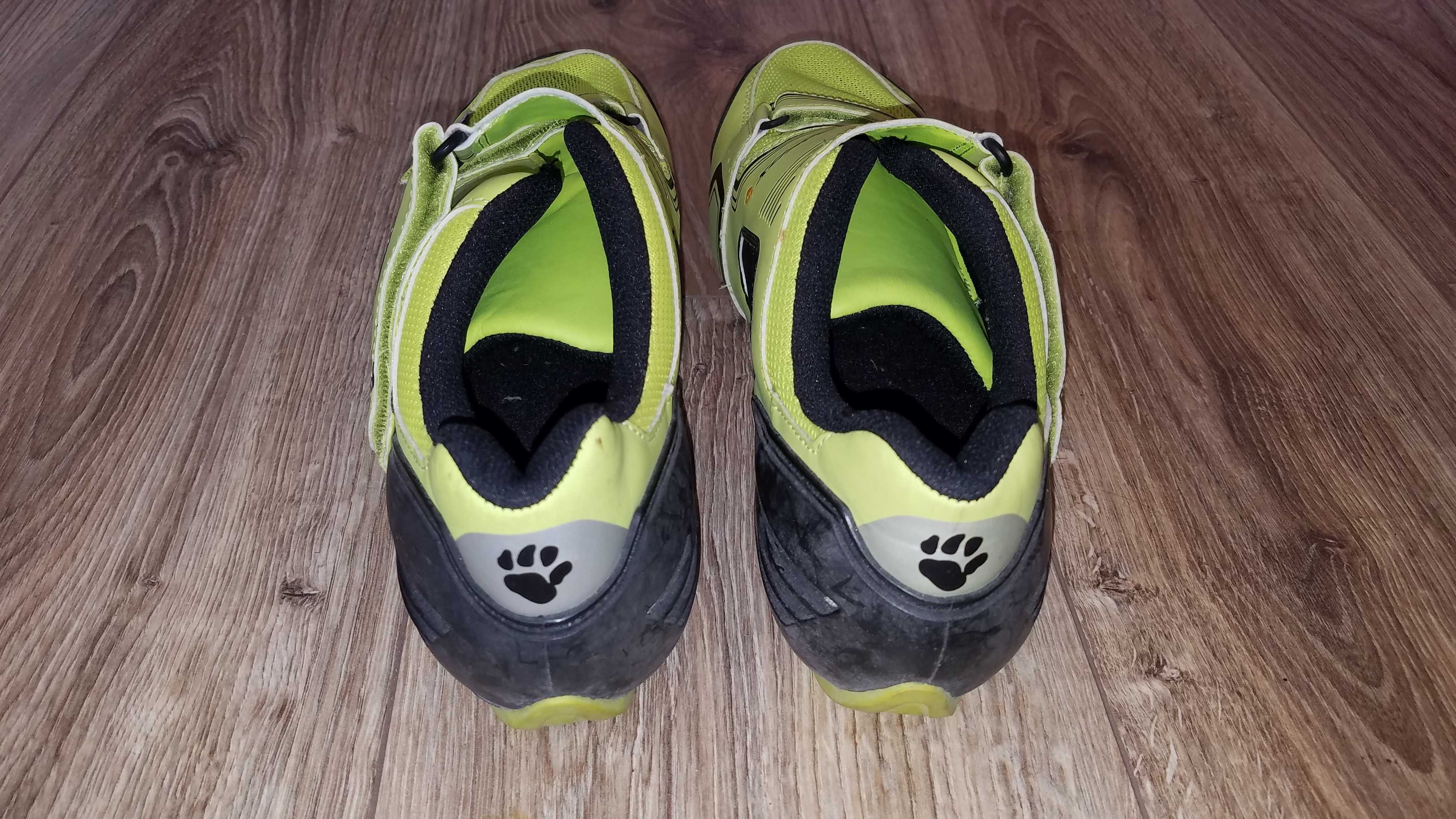 Buty rowerowe MUDDYFOX 43/44 28cm rzepy na rower żółte stan BDB
