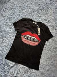 Nowe damskie koszulki moschino czarne s-xxl