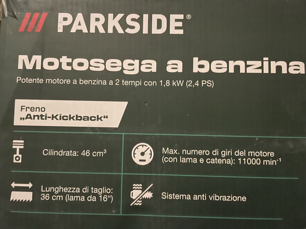 Motosserra a gasolina Parkside c/ Sistema antivibração PBKS 46 A1