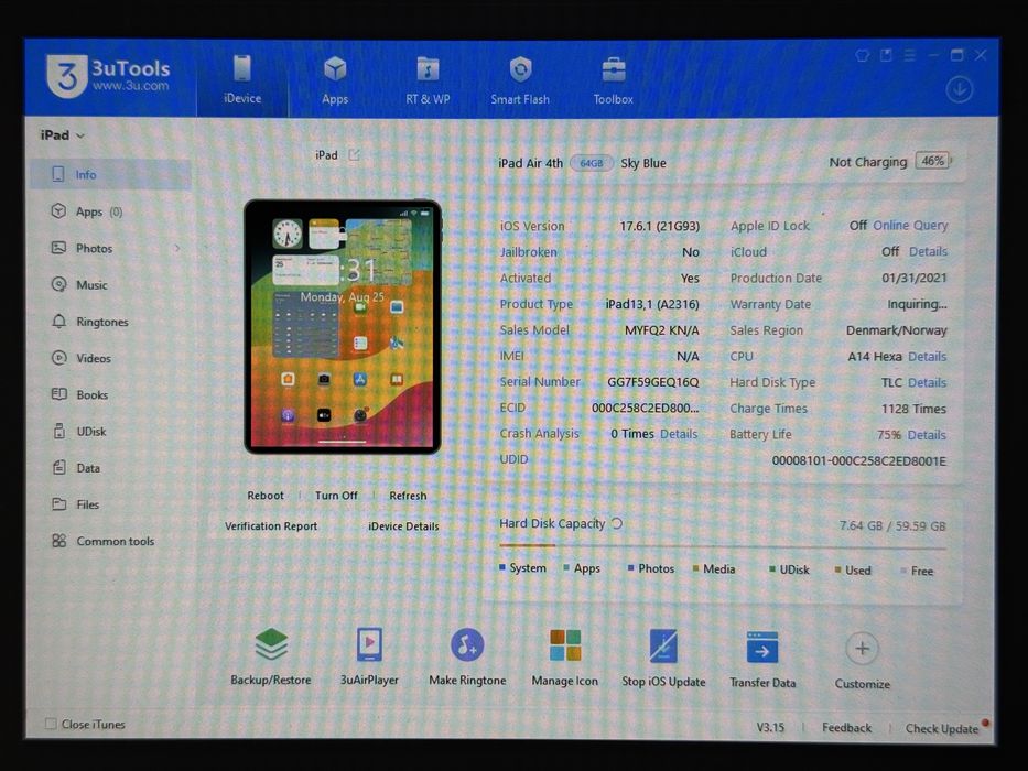 iPad Air 4 (A2316) - 64GB - faktura VAT 23%