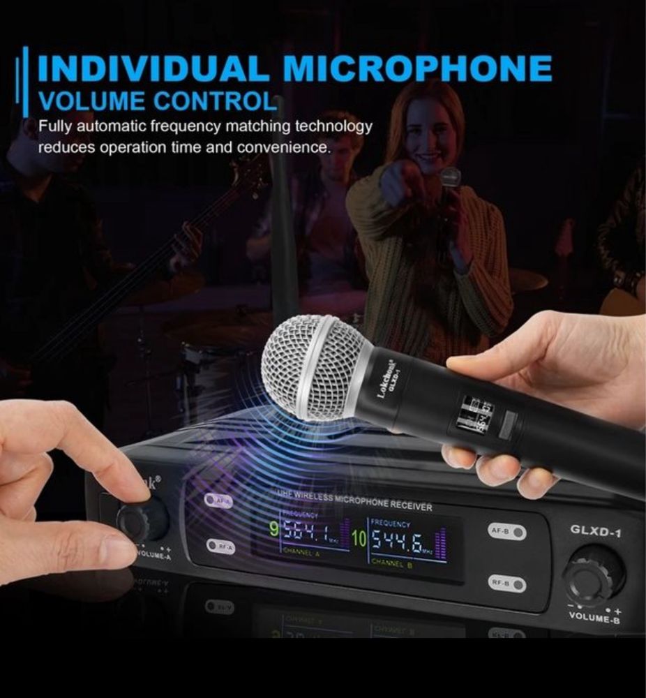Karaoke 2 microfones sem fio