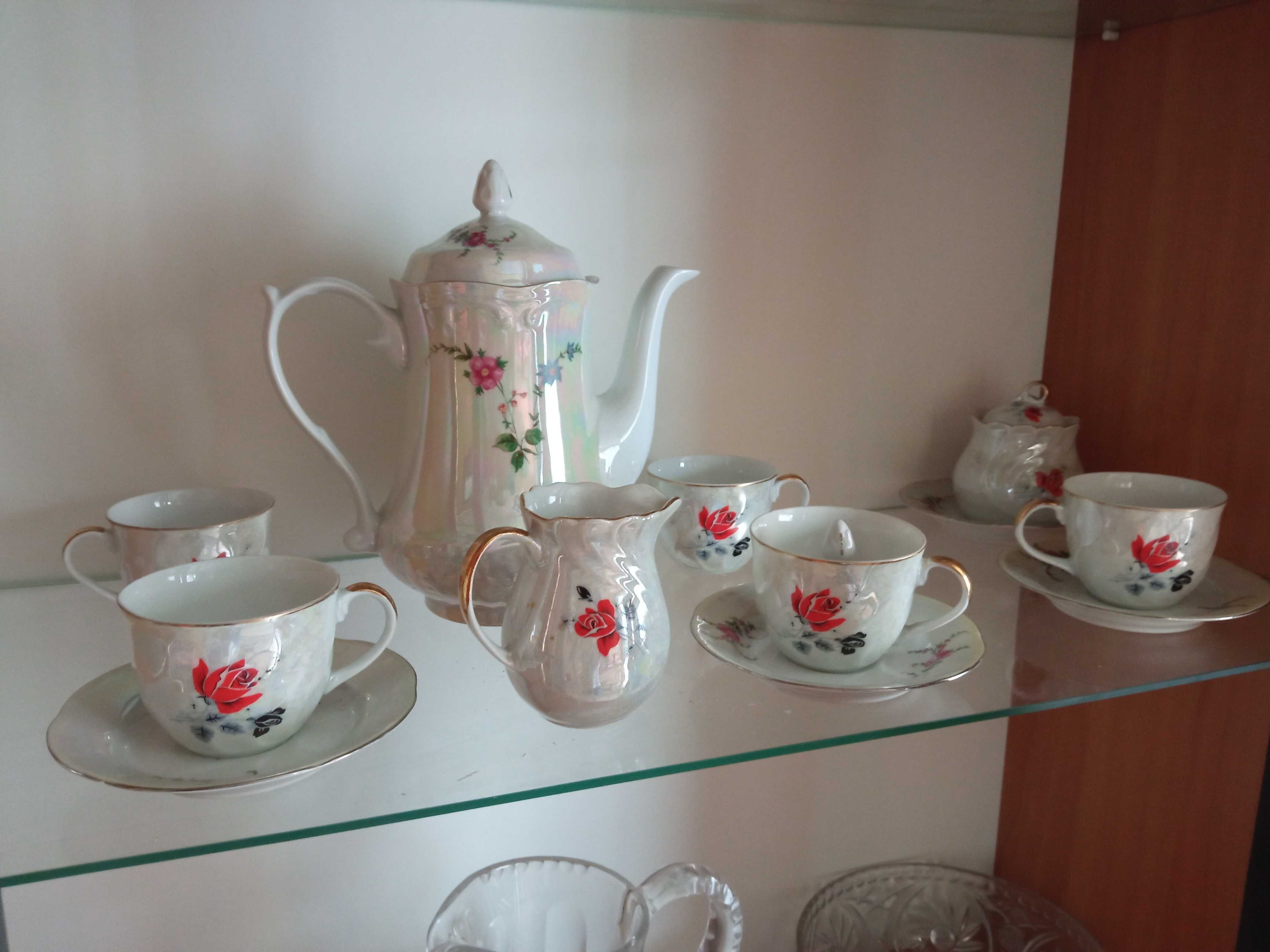2 x zestaw porcelany / zestaw kawowy pozłacany Wawel