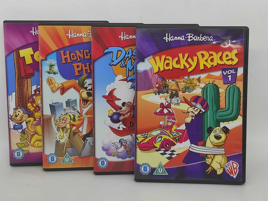 WYPRZEDAŻ 4x DVD retro bajki Hanna Barbera, wacky races Top Cat i inne