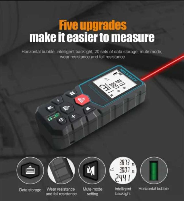 Medidor de distância a Laser Para todo o tipo de Superfícies NOVOS
