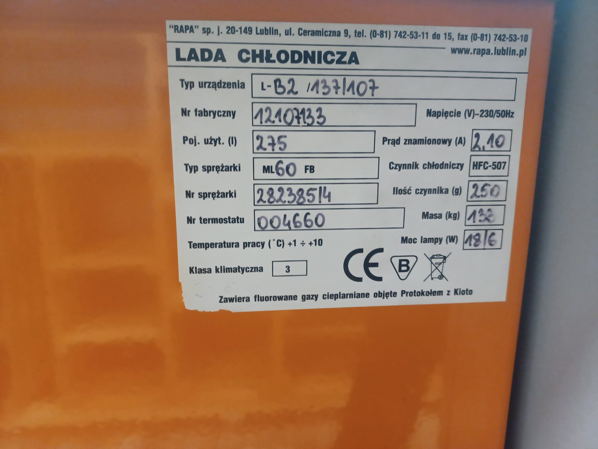 Lodówka chłodziarka z szybą giętą | RAPA L-B2/137/107