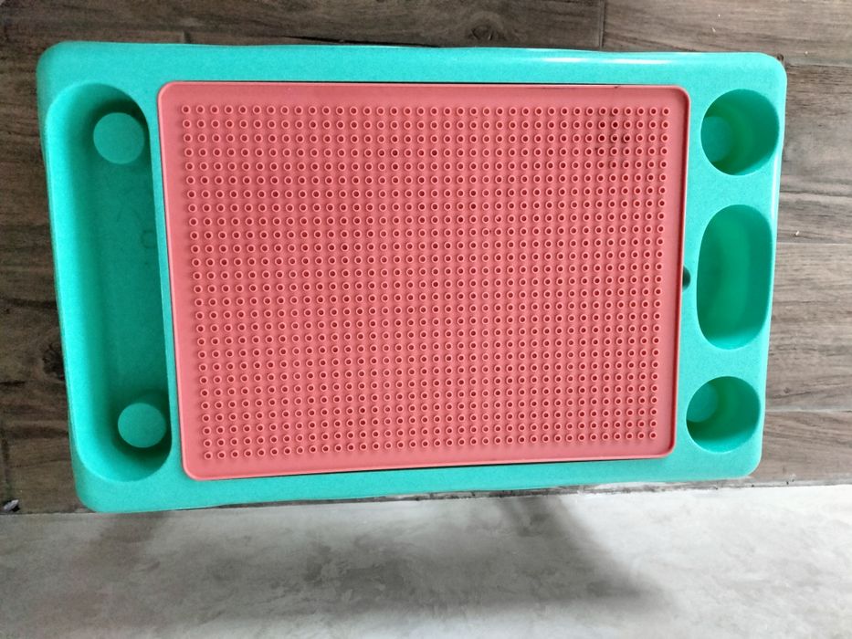 Стол, столик 2 в 1 ігровий лего lego, з конструктором для гри