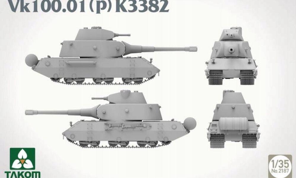 Czołg VK 100.01 (P) K3382 model do sklejania 1:35 Takom 2187