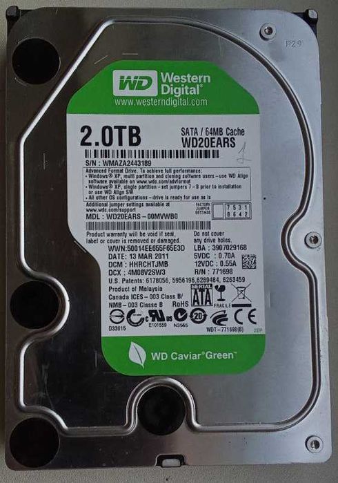 Жесткий диск 2Tb Western Digital