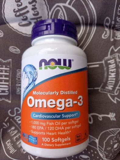 Омега мини Now Foods Omega-3 180 EPA/120 DHA рибій жир 100 200 500