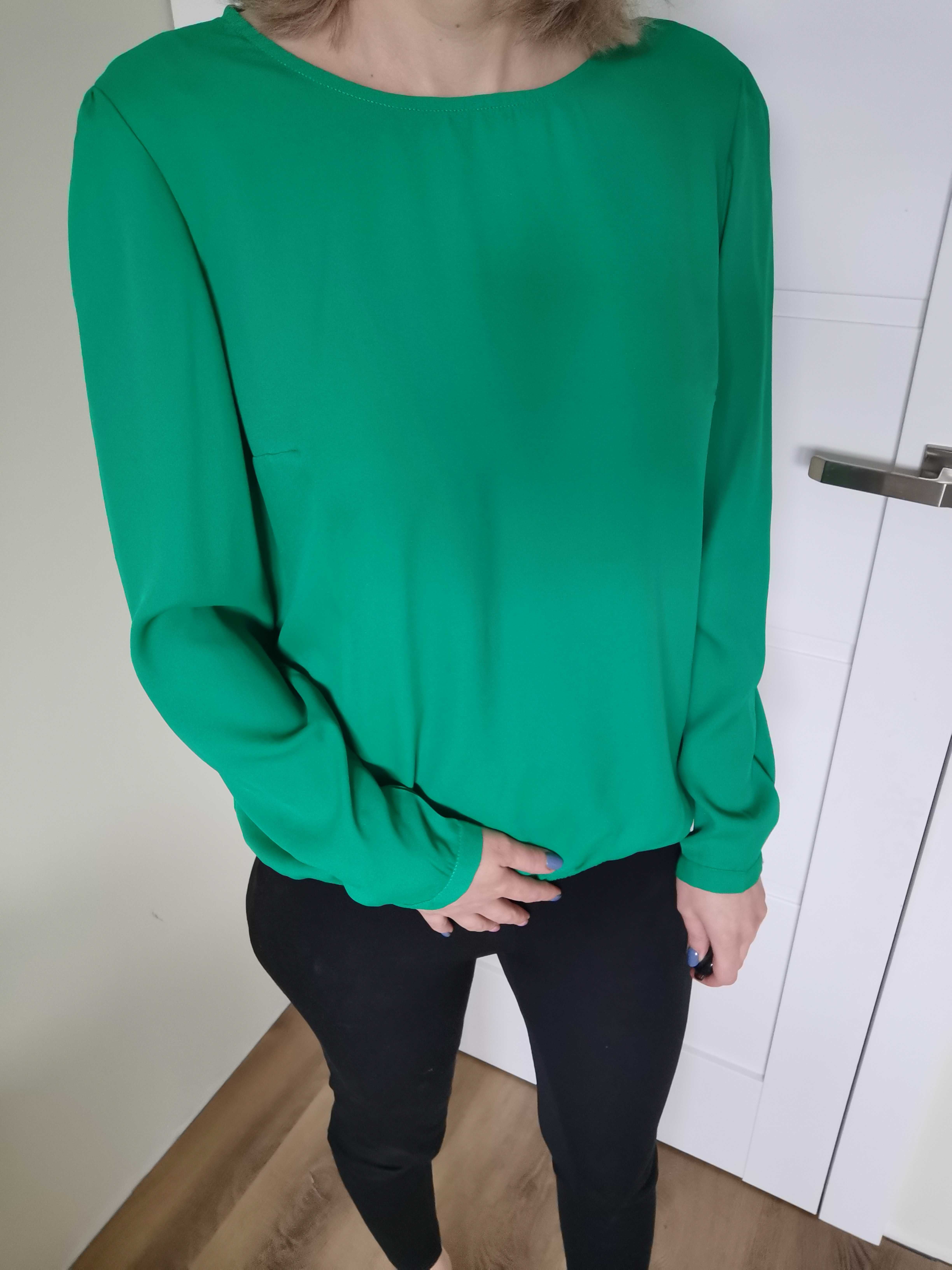 Mohito 38, Zielona luzna bluzka na codzien i do pracy