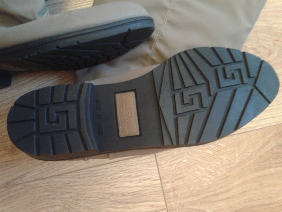 Buty kozaki, kolor taupe, rozmiar 37, nowe, ekoskóra