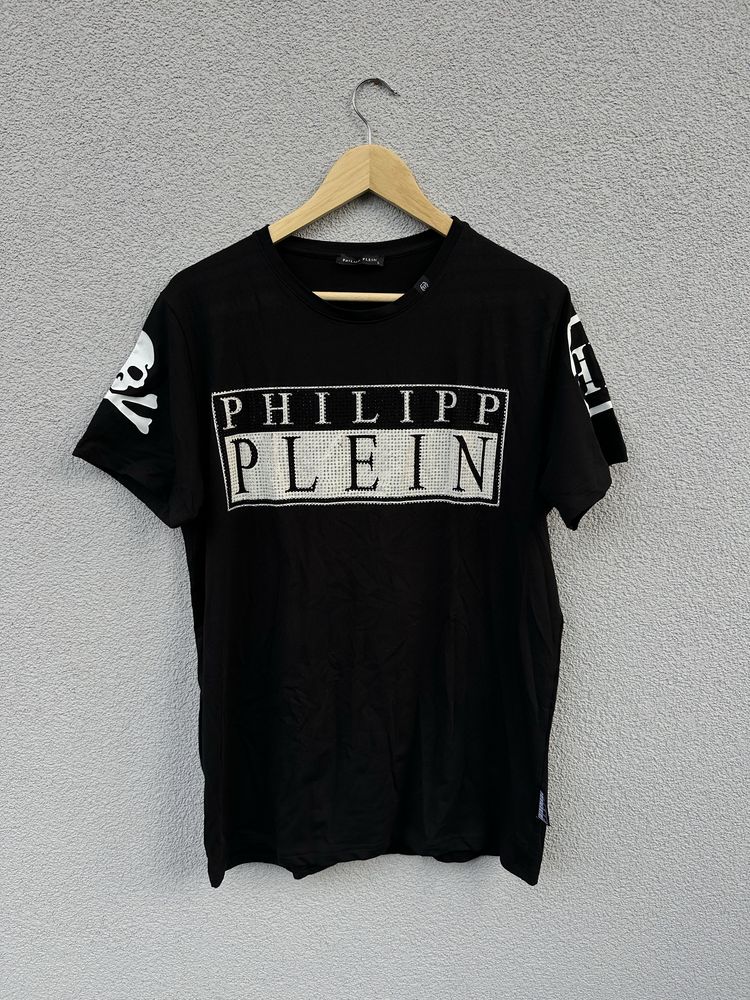 Philipp Plein L czarna koszulka z logo tshirt tee