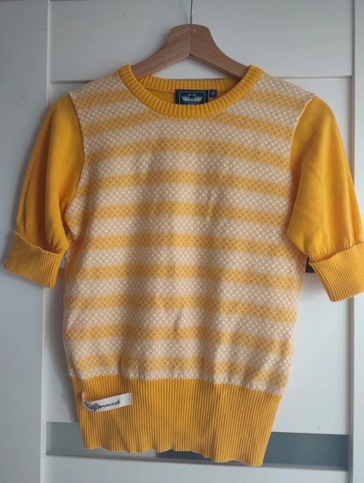 Sweterek retro vintage bawełna sweter bluzka