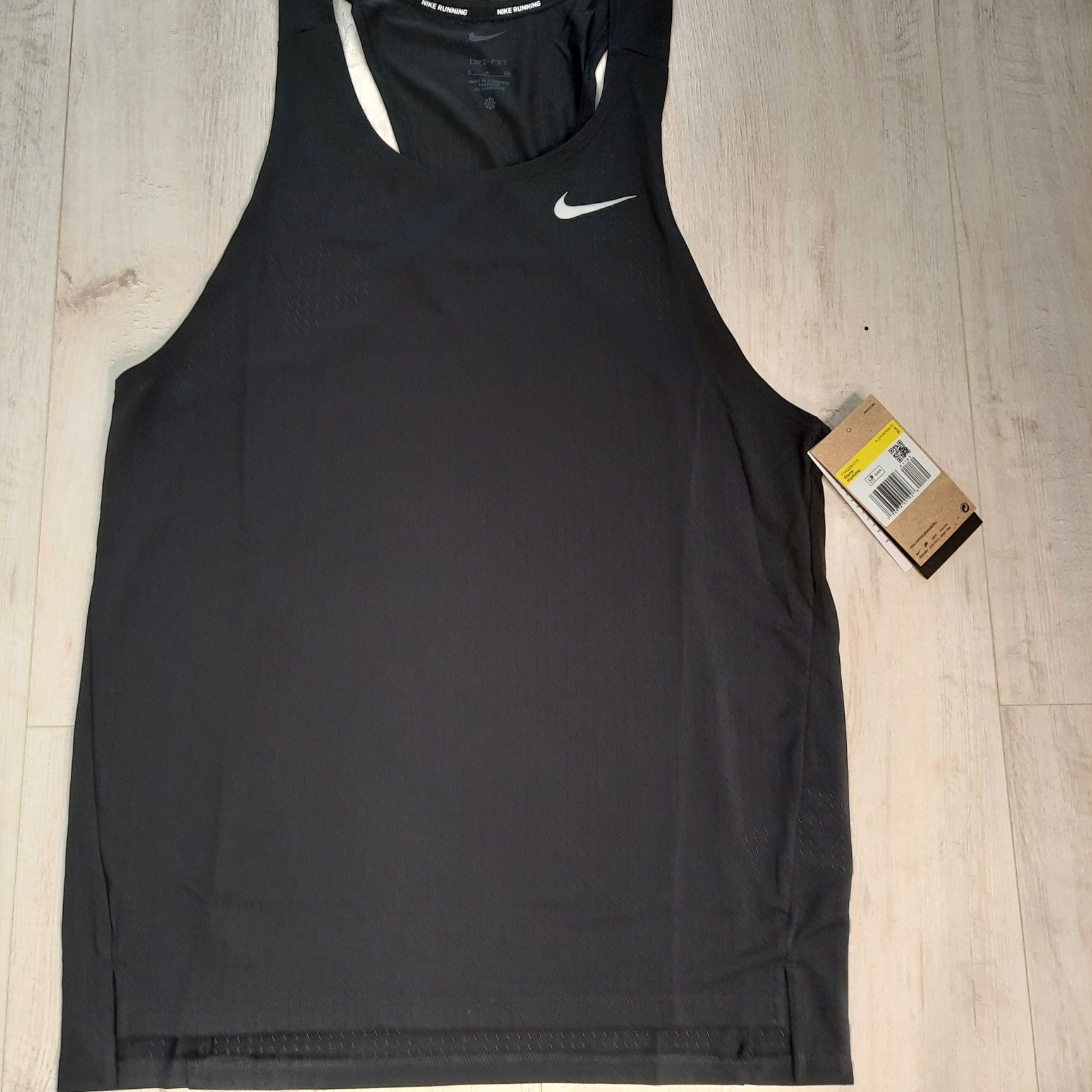 Оригінальна чоловіча майка Nike FAST DRI-FIT RUNNING SINGLET BLACK FN4