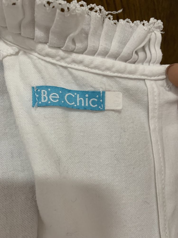 Camisa menina branca Be Chic - tamanho 10 Anos