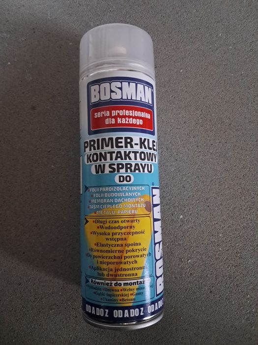 Klej kontaktowy w sprayu, bosman