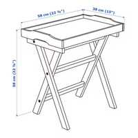 Ikea MARYD | Stolik z tacą | Ciemnoczerwony | Nowy