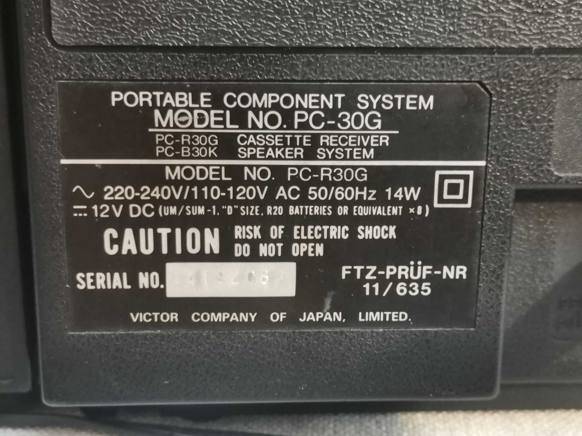Radiomagnetofon JVC PC-30 bdb