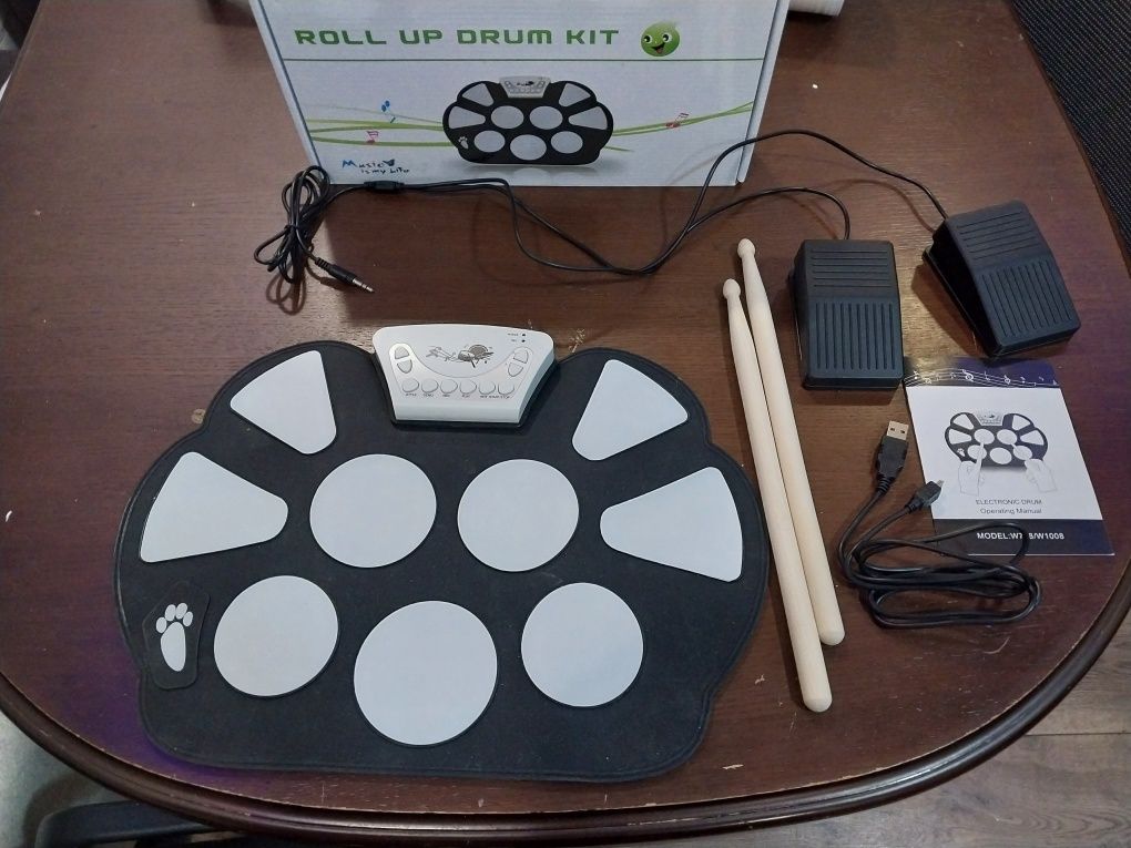 Барабани електронні портативні, roll up drum kit