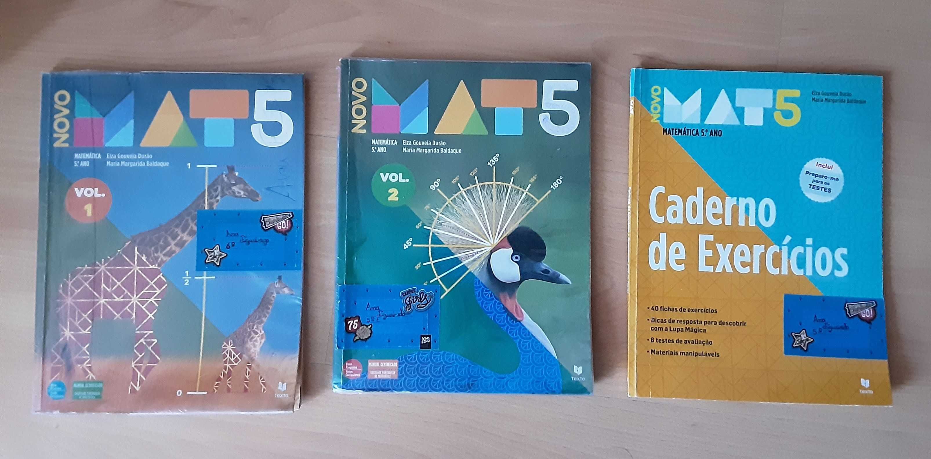 Manual Escolar + Caderno de Atividades Matemática- 5º Ano - Novo Mat 5