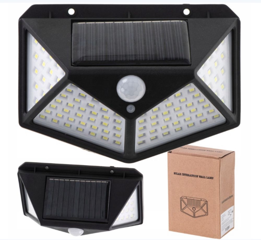 Lampa solarna czujnik ruchu i zmierzchu 100 LED