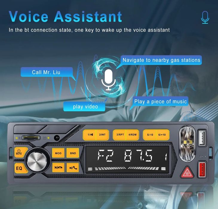 Rádio Automóvel Bluetooth 1din Bluetooth USB AUX FM novo