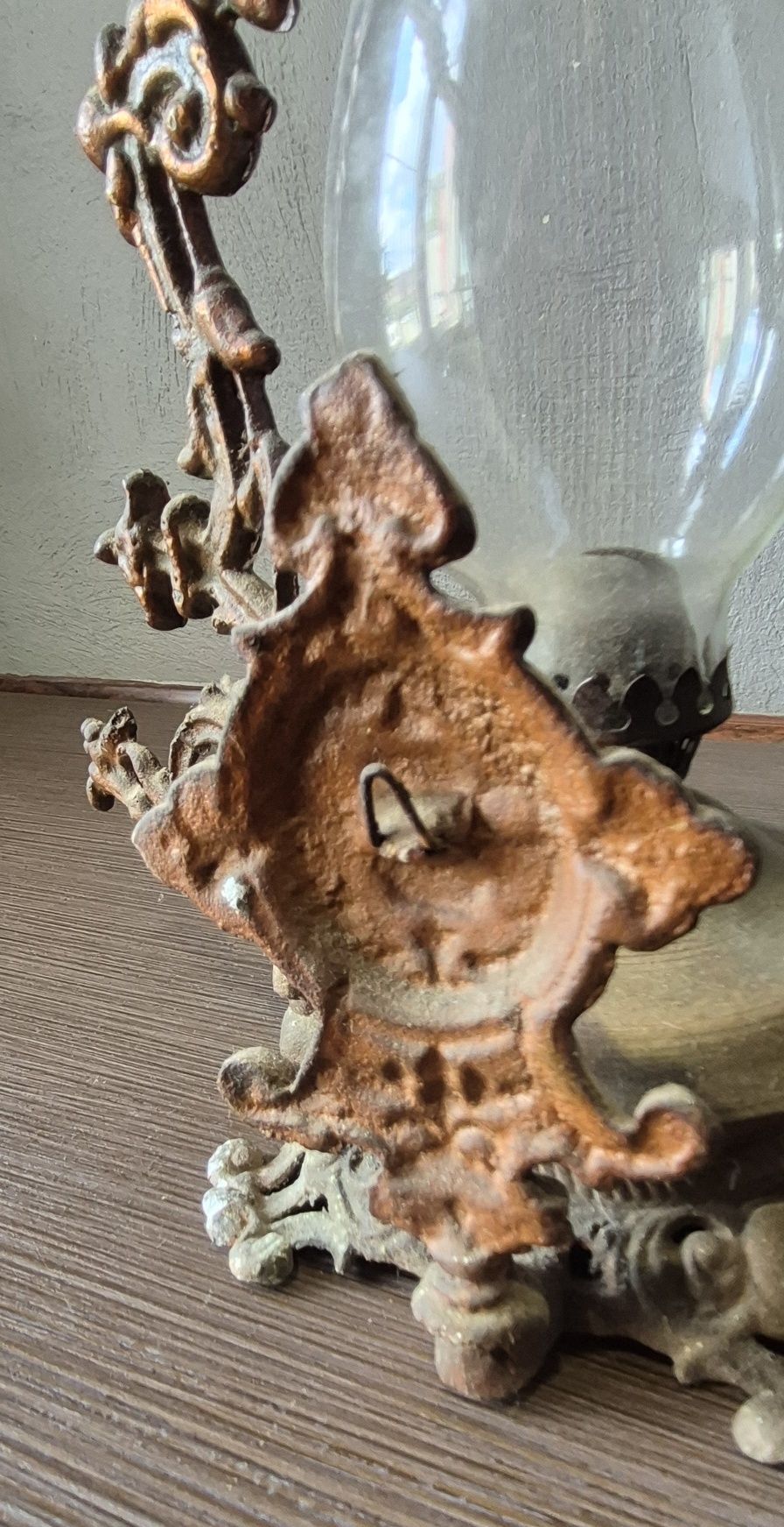 Stara lampa naftowa/kinkiet metalowy