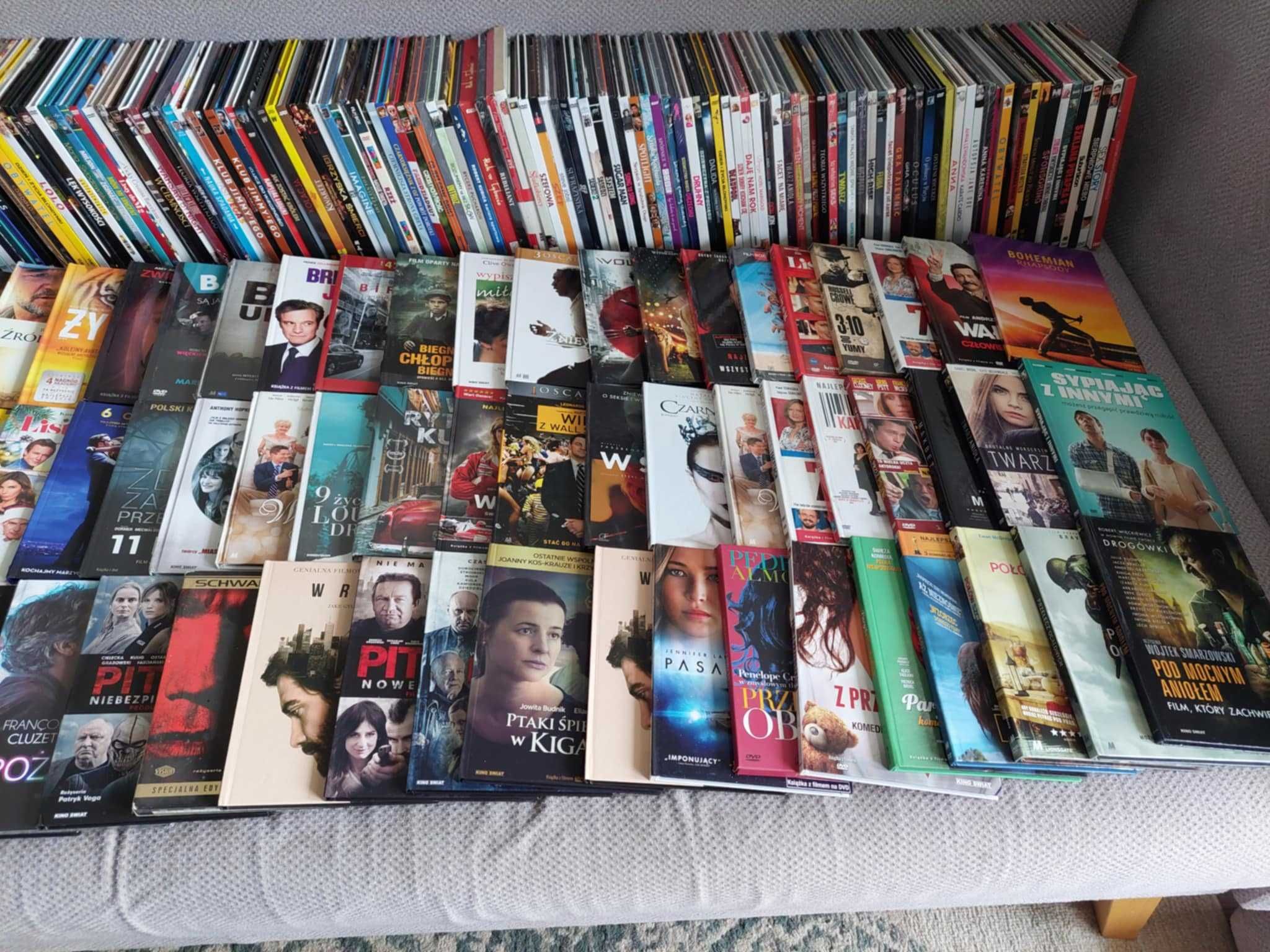 Bardzo duży zestaw filmów 285 sztuk DVD z książką