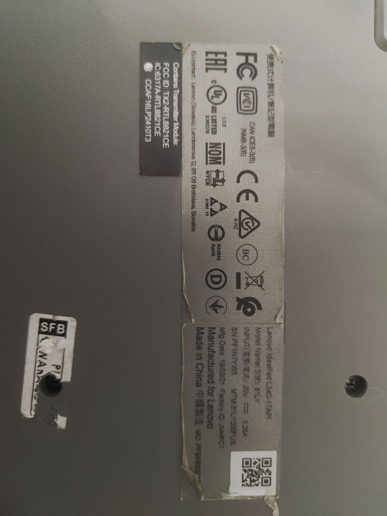 Laptop Lenovo Ideapad L340-17API