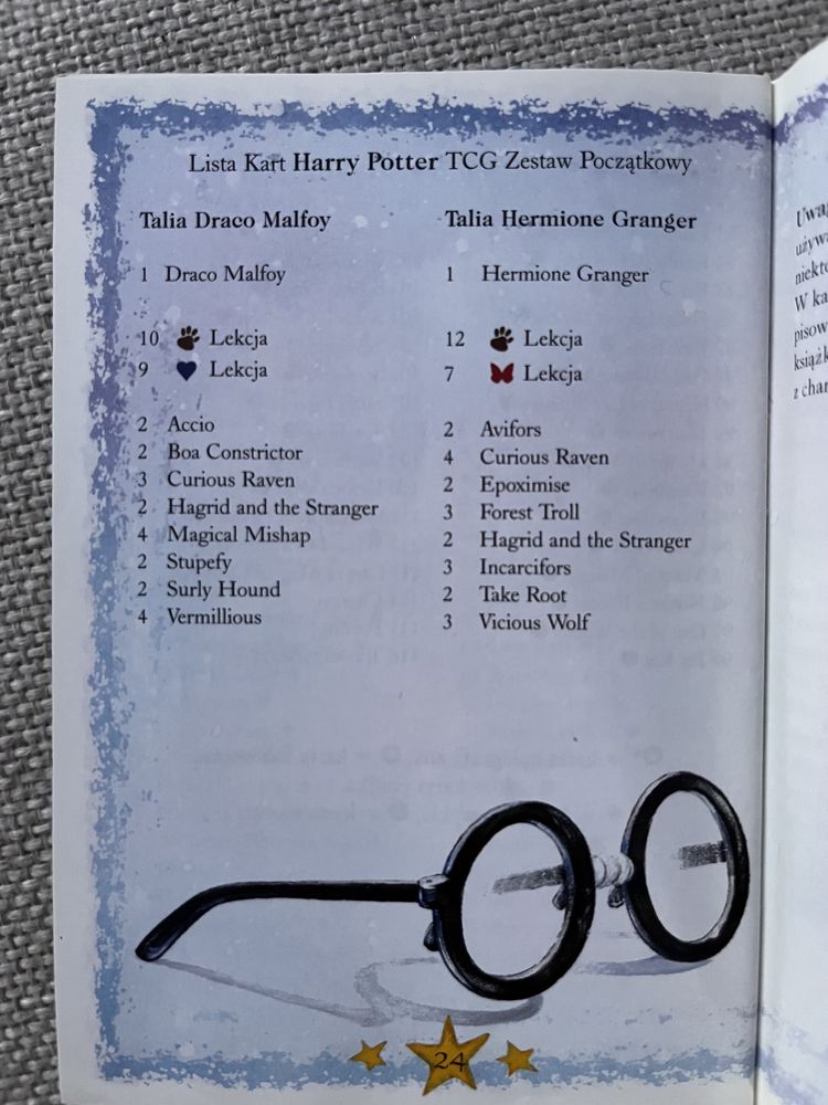 Hary Potter Trading Card Game unikat Starter Set