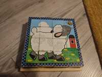 Używane klocki puzzle sześcienne Melissa & Doug