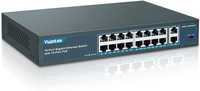 YuanLey Switch 18 Portowy Gigabit PoE with 2 x Uplink 16 PoE+ Port 100