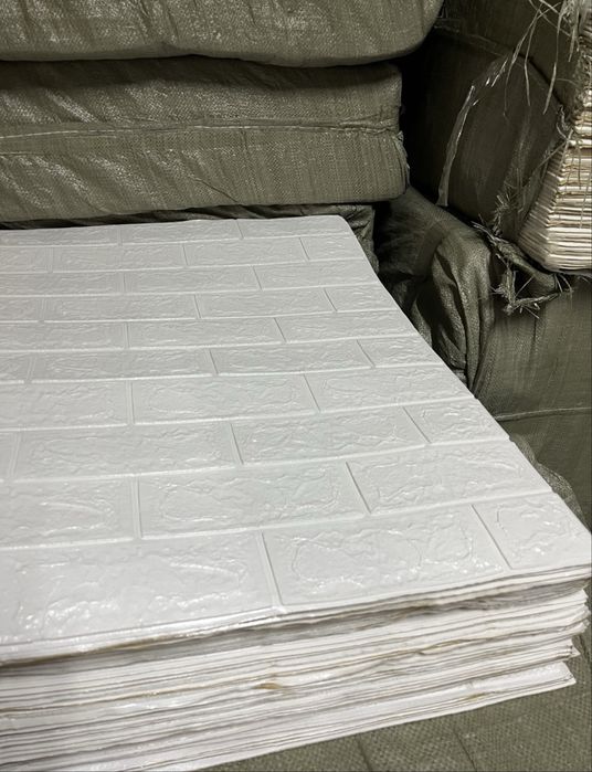 Акція! Біла цегла, самоклеючі 3д панелі, самоклейка, шпалери, декор