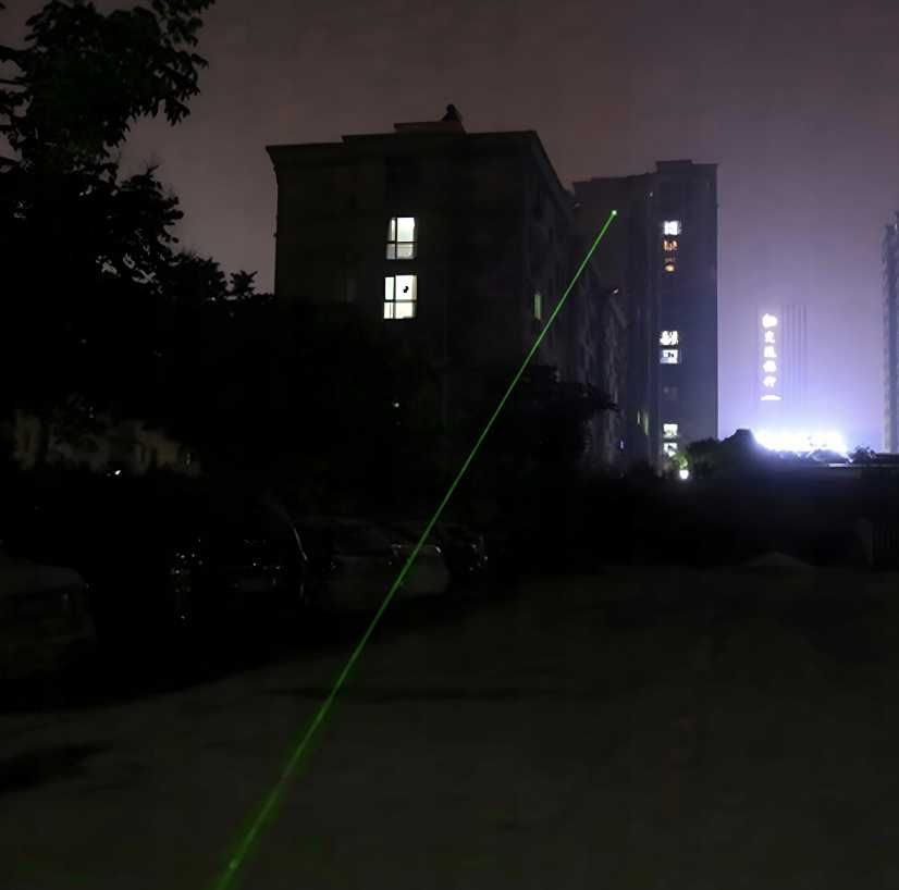 LASER ULTRA MOCNY WSKAŹNIK laserowy zielony pointer daleki zasieg 4w1