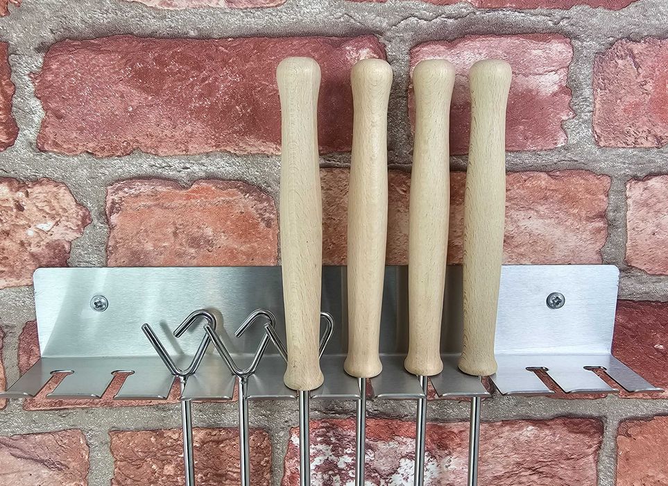 Kije na ognisko nierdzewne do grilla widełki do kiełbasy odwrócone -WO