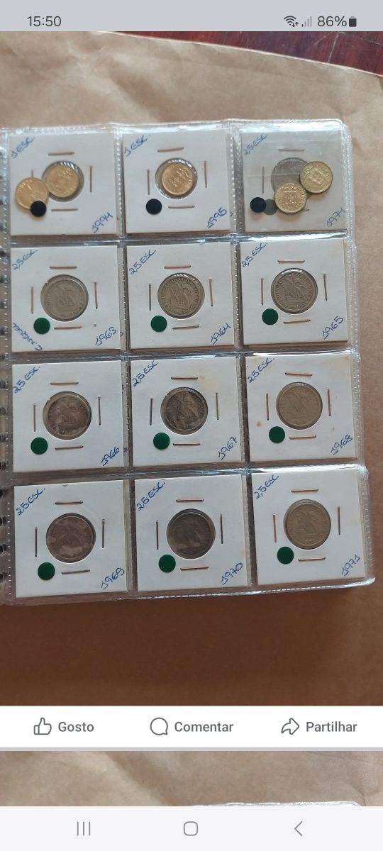 Moedas Colecção 154 moedas para Venda